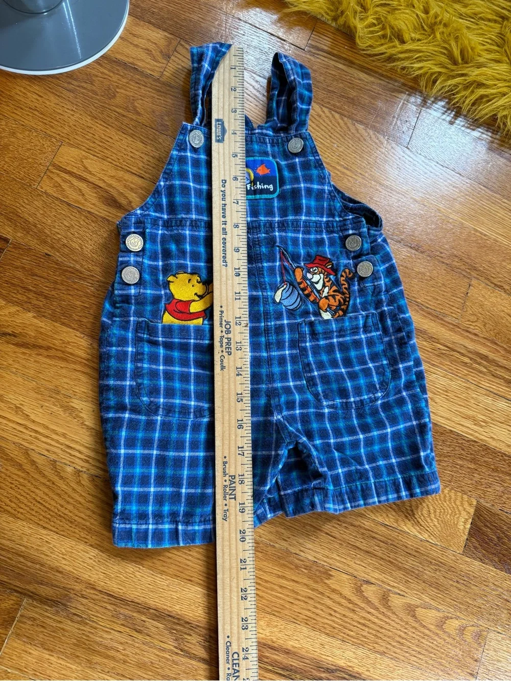 Vintage 90s Winnie the Pooh Disney Character Overalls, Romper Baby (Size 3T)
